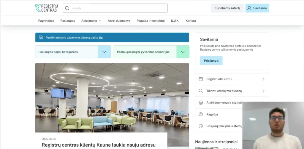 Kaip suteikti atstovavimo teises Registrų centre. Video